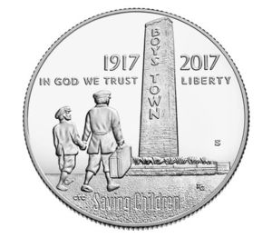 "Boys Town Centennial" ("100-летие приюта для сирот") - Полдоллара США (Halfdollar) 2017 год